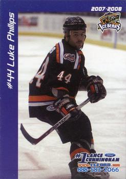 2007-08 Ford Knoxville Ice Bears (SPHL) #NNO Luke Phillips Front