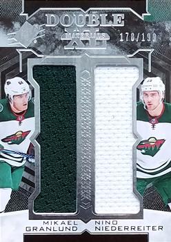 2017-18 SPx - Double XL Duos Materials #XD-GN Mikael Granlund / Nino Niederreiter Front