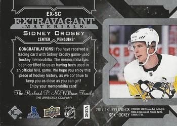 2017-18 SPx - Extravagant Materials #EX-SC Sidney Crosby Back