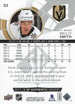 2017-18 SP Authentic #53 Reilly Smith Back