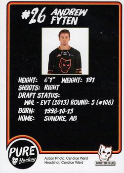 2016-17 Calgary Hitmen (WHL) #7 Andrew Fyten Back