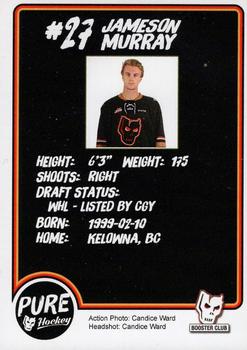 2016-17 Calgary Hitmen (WHL) #18 Jameson Murray Back