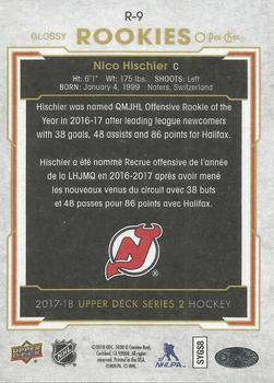 2017-18 Upper Deck - 2017-18 O-Pee-Chee Update Glossy Rookies #R-9 Nico Hischier Back