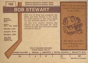 1973-74 O-Pee-Chee - Light Backs #188 Bob Stewart Back