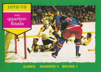 1973-74 O-Pee-Chee - Light Backs #194 1972-73 NHL Quarter-Finals (Series D) Front