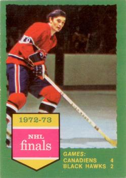 1973-74 O-Pee-Chee - Light Backs #197 1972-73 NHL Finals (Series G) Front