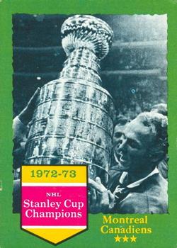 1973-74 O-Pee-Chee - Light Backs #198 1972-73 NHL Stanley Cup Champions Front