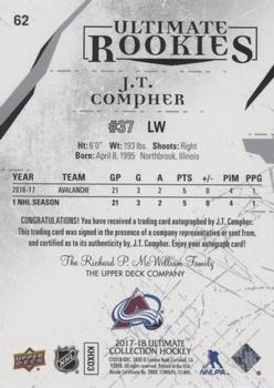 2017-18 Upper Deck Ultimate Collection #62 J.T. Compher Back