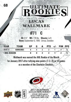 2017-18 Upper Deck Ultimate Collection #68 Lucas Wallmark Back