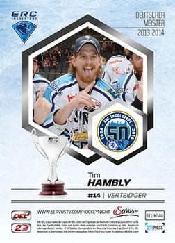 2014-15 Playercards Premium Serie 2 (DEL) - Meisterset #MS06 Tim Hambly Back