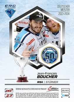 2014-15 Playercards Premium Serie 2 (DEL) - Meisterset #MS11 Jean-Francois Boucher Back