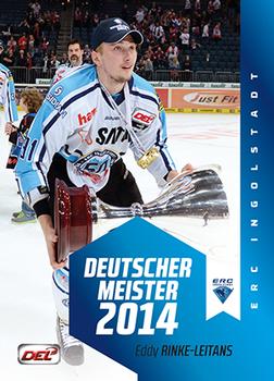 2014-15 Playercards Premium Serie 2 (DEL) - Meisterset #MS21 Eddy Rinke-Leitans Front