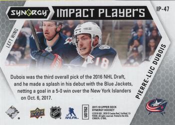 2017-18 Upper Deck Synergy - Impact Players #IP-47 Pierre-Luc Dubois Back