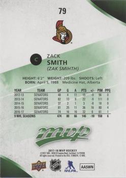 2017-18 Upper Deck MVP - Green Script #79 Zack Smith Back