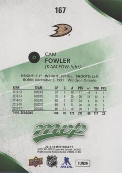 2017-18 Upper Deck MVP - Green Script #167 Cam Fowler Back