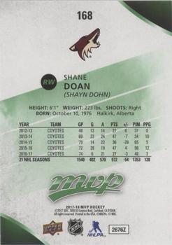 2017-18 Upper Deck MVP - Green Script #168 Shane Doan Back