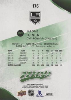 2017-18 Upper Deck MVP - Green Script #176 Jarome Iginla Back