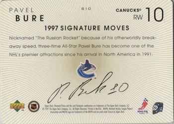 1997-98 Upper Deck Diamond Vision - Signature Moves #S10 Pavel Bure Back