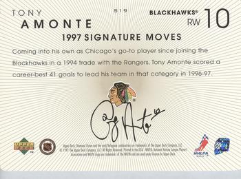 1997-98 Upper Deck Diamond Vision - Signature Moves #S19 Tony Amonte Back
