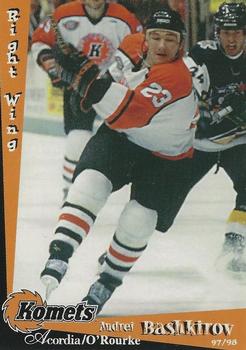 1997-98 Fort Wayne Komets (IHL) #16 Andre Bashkirov Front