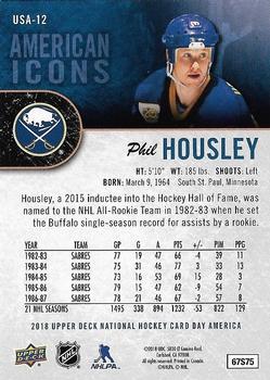 2018 Upper Deck National Hockey Card Day USA #USA-12 Phil Housley Back