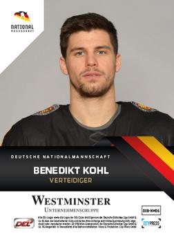 2017-18 Playercards (DEL) - DEB #DEL-NM06 Benedikt Kohl Back