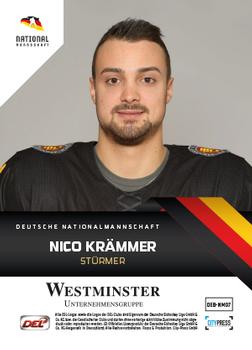 2017-18 Playercards (DEL) - DEB #DEL-NM07 Nico Krammer Back