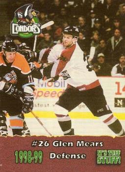 1998-99 Bakersfield Condors (WCHL) #14 Glen Mears Front