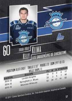 2016-17 Chicoutimi Sagueneens (QMJHL) #17 Kelly Klima Back