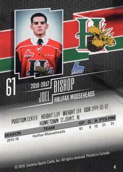 2016-17 Halifax Mooseheads (QMJHL) #4 Joel Bishop Back