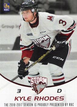 2016-17 Guelph Storm (OHL) Series 1 #NNO Kyle Rhodes Front
