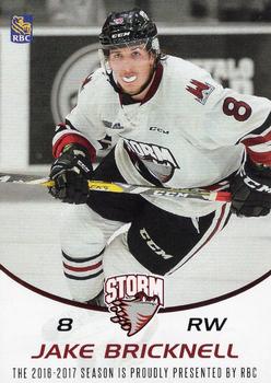 2016-17 Guelph Storm (OHL) Series 1 #NNO Jake Bricknell Front