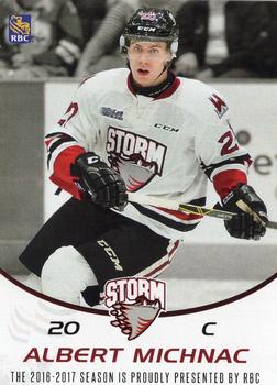 2016-17 Guelph Storm (OHL) Series 1 #NNO Albert Michnac Front