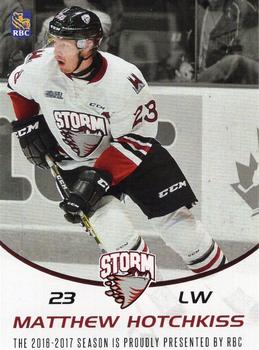 2016-17 Guelph Storm (OHL) Series 1 #NNO Matthew Hotchkiss Front