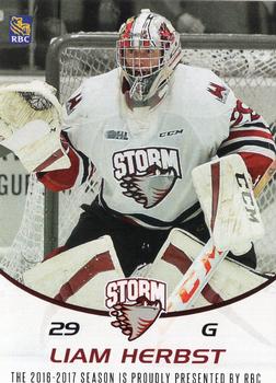 2016-17 Guelph Storm (OHL) Series 1 #NNO Liam Herbst Front
