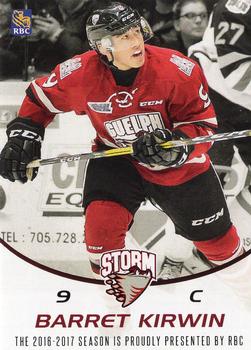 2016-17 Guelph Storm (OHL) Series 2 #NNO Barret Kirwin Front