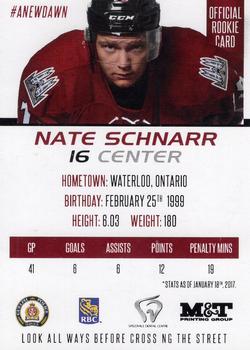 2016-17 Guelph Storm (OHL) Series 2 #NNO Nate Schnarr Back