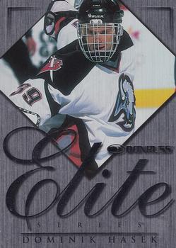 1998-99 Donruss Elite Promo #10 Dominik Hasek Front