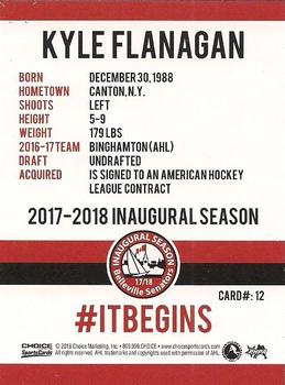 2017-18 Belleville Senators (AHL) #12 Kyle Flanagan Back
