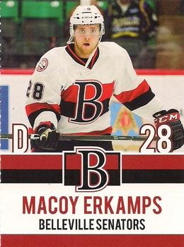 2017-18 Belleville Senators (AHL) #13 Macoy Erkamps Front