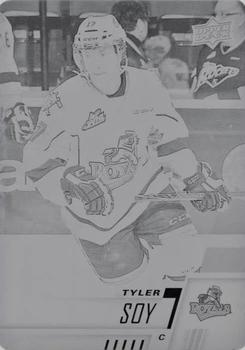 2017-18 Upper Deck CHL - Printing Plates - Black #158 Tyler Soy Front
