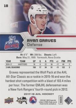2017-18 Upper Deck AHL - Silver Foil #18 Ryan Graves Back