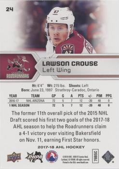 2017-18 Upper Deck AHL - Silver Foil #24 Lawson Crouse Back