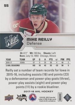 2017-18 Upper Deck AHL - Silver Foil #55 Mike Reilly Back