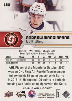 2017-18 Upper Deck AHL - Silver Foil #133 Andrew Mangiapane Back