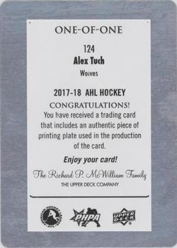 2017-18 Upper Deck AHL - Printing Plates Magenta #124 Alex Tuch Back