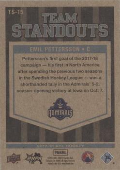2017-18 Upper Deck AHL - AHL Team Standouts #TS-15 Emil Pettersson Back