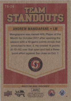 2017-18 Upper Deck AHL - AHL Team Standouts #TS-24 Andrew Mangiapane Back