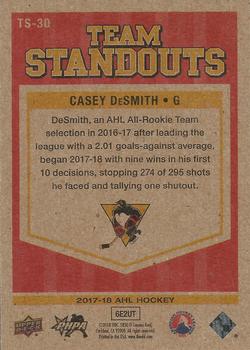 2017-18 Upper Deck AHL - AHL Team Standouts #TS-30 Casey DeSmith Back