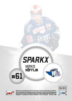 2017-18 Playercards (DEL) - Sparkx #DEL-SX12 Mirko Hoefflin Back